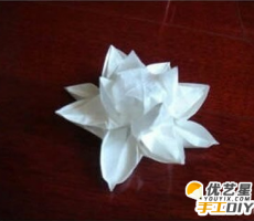 纯洁白色牡丹花的手工折法  如何折出一