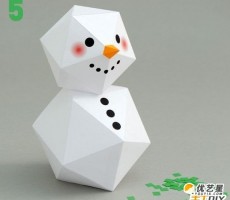 可爱小雪人折纸手工纸艺 超逼真可爱的冬