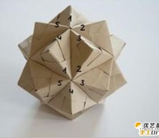 手工折纸diy教程 漂亮好看的菱角花球的手