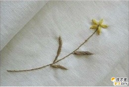 如何简单的刺绣出一朵花朵 一朵漂亮唯美的五角星花朵的手工刺绣图解教程