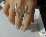 唯美精致的麋鹿角戒指手工制作过程图解 用铝丝绕线改造成的清新的麋鹿角戒