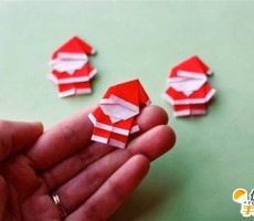 如何用纸折出逼真的圣诞老人 圣诞老人的