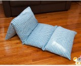 用枕头制作成的懒人沙发床布艺手工教程图解 软绵绵的沙发 躺着很舒服