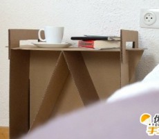 手工折纸家具用品桌子     环保实用旧物