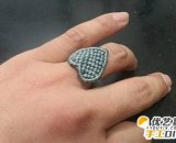 森女系列编织清新心形戒指   复古文艺的饰品戒指   手工编织心形戒指教程图解
