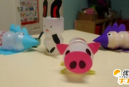 手工制作超级可爱呆萌的小动物玩具 利用养乐多瓶子简单DIY制作动物玩具教程