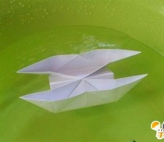 手工纸艺制作教程 双轮船的手工折纸制作