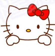 Hello Kitty 猫头像卡通画画法 手绘教程 简笔画
