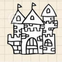 简单的各种房子城堡的简笔画画法 手绘教程
