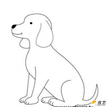 一只可爱的小狗怎么画?小狗的简笔画  可爱的小狗的手绘画教程