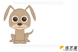 如何画一只可爱的小狗？小狗的简笔画  可爱小狗的卡通手绘画教程