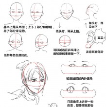 手把手教你怎么绘画男女生不同角度的脸部 多种脸部教程插画素材