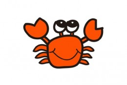 简单的螃蟹简笔画画法 螃蟹怎么画 螃蟹卡通画手绘教程