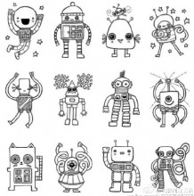 机器人怎么画 简单的机器人画法 可爱形象的机器人卡通画绘画教程