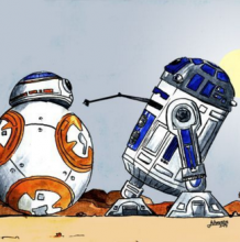 星球大战BB-8机器人简笔画画法 机器人卡通画教程 星球大战BB-8机器人怎么画