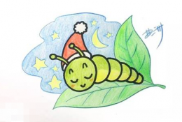可爱的小青虫简笔画画法 小青虫怎么画 青虫儿童画教程