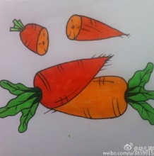 胡萝卜怎么画？胡萝卜简笔画儿童卡通画手绘教程图解