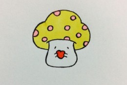 可爱的小蘑菇怎么画？立体逼真的蘑菇简笔画画法 蘑菇儿童画卡通画手绘教程