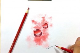 简单的水滴效果彩铅画教程图片 水滴手绘教程 水滴彩铅怎么画 水滴的画法