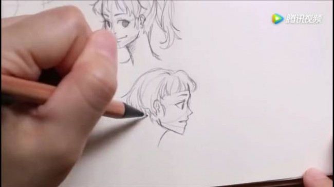 动漫头部画不好？漫画插画人物头部画法多角度演示！_www.youyix.com