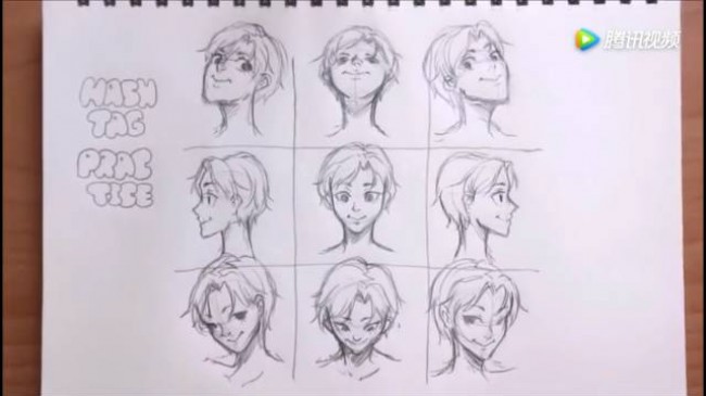 动漫头部画不好？漫画插画人物头部画法多角度演示！_www.youyix.com