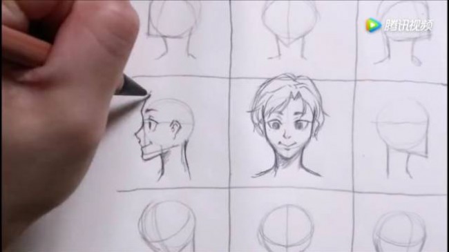 动漫头部画不好？漫画插画人物头部画法多角度演示！_www.youyix.com