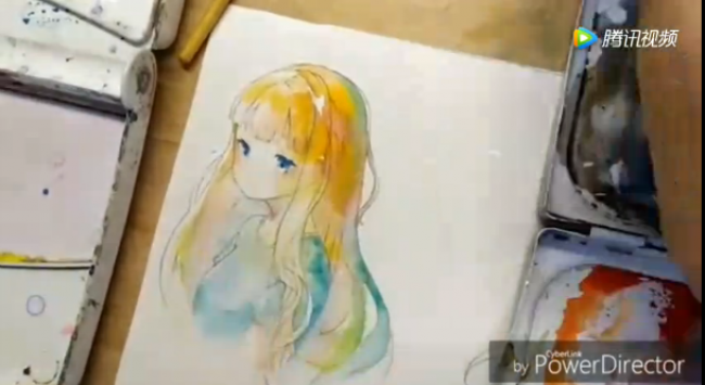 清纯又可爱的小女生纯美水彩手绘教程_www.youyix.com