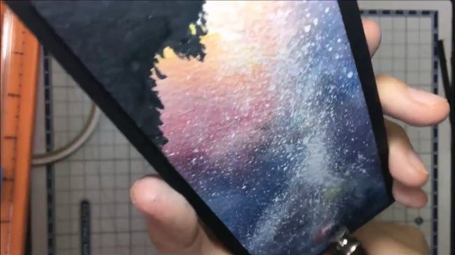 【视频】超美的水彩星空书签手绘diy制作教程 美翻了_www.youyix.com