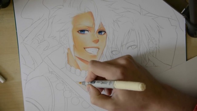 【视频】马克笔表现两个帅哥基情美男动漫插画手绘视频教程_www.youyix.com