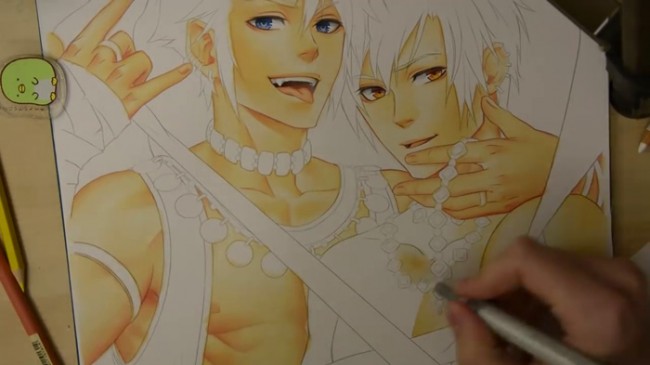 【视频】马克笔表现两个帅哥基情美男动漫插画手绘视频教程_www.youyix.com