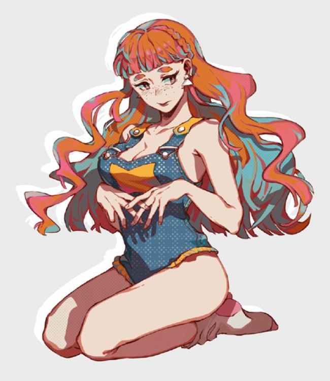 画风和色彩都比较有特色的日系动漫人物插画图片_www.youyix.com