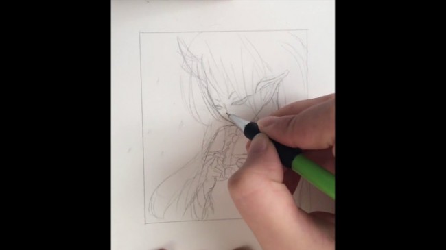 【视频】超美的恶魔女动漫画线稿手绘过程视频教程 学勾线_www.youyix.com