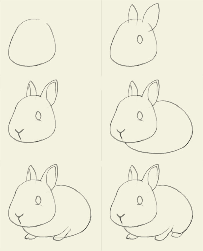 兔子简笔画手绘教程小兔子怎么画?[ 图片\/