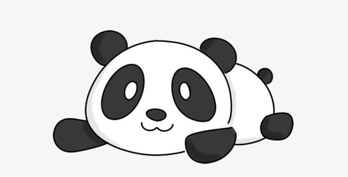 可爱呆萌的小熊猫画法 大熊猫简笔画教程 熊猫儿童画卡通画手绘