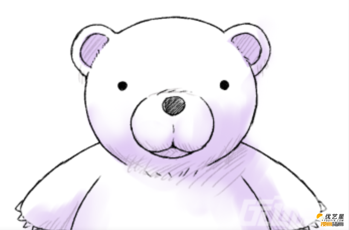 熊出没之熊大简笔画步骤图_卡通动物 - 千千简笔画