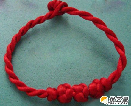 中国结纽扣结怎么编织 双线纽扣结的编法图片演示教程_www.youyix.com
