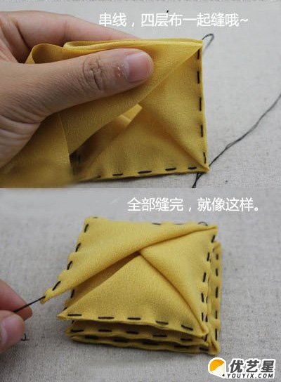海洋风蝴蝶结发卡制作方法 清新淑女风蝴蝶结花朵发饰手工制作教程方法_www.youyix.com