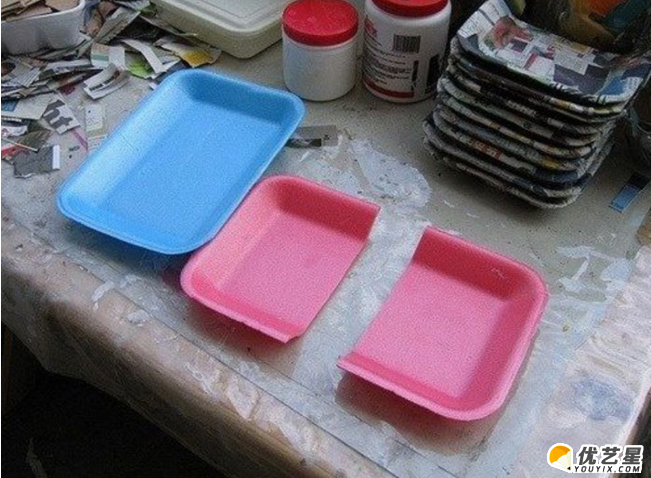 一次性餐盒改造小手工 快餐盒创意手工制作教程 趣味儿童收纳装置手工diy_www.youyix.com