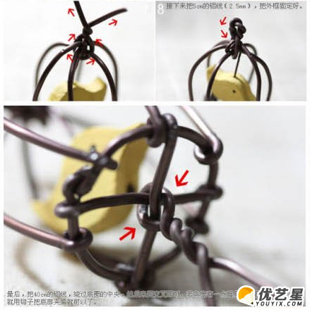 铁丝能干嘛？ 几根铁丝简简单单的缠绕制作一个可爱的装饰小鸟笼手工diy教程_www.youyix.com