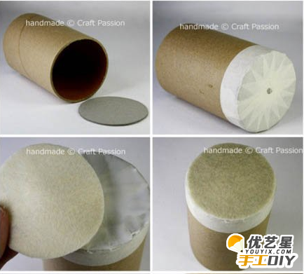 旧物利用手工diy教程 手工制作笔筒 用卫生卷纸筒制作的diy笔筒手工_www.youyix.com