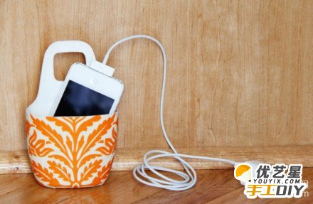 如何用沐浴露瓶子改造成生活用品 diy手工旧物改造 沐浴露瓶子手工改造收纳小挂篮_www.youyix.com