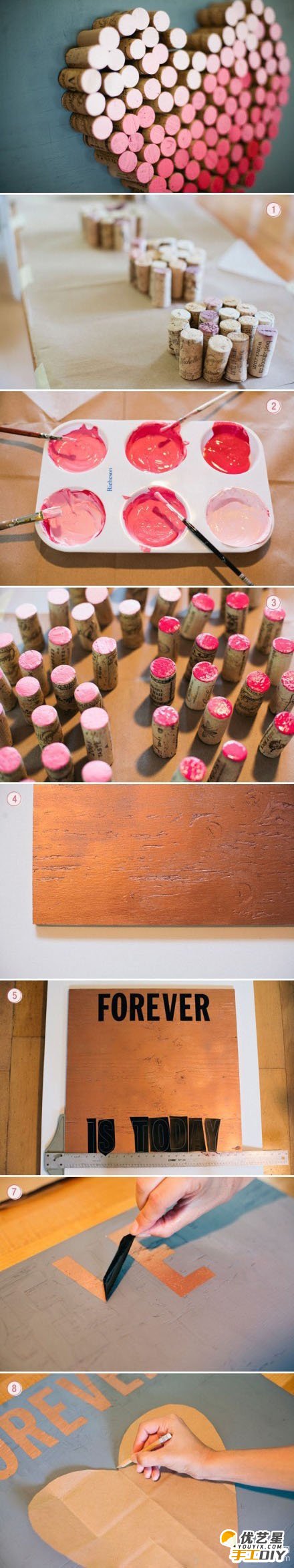 喝完的红酒剩下的酒塞子能干吗 用红酒瓶酒塞子手工创意装饰画diy教程_www.youyix.com