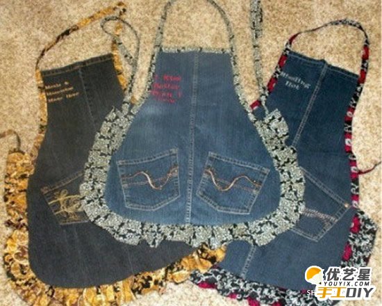 用废旧牛仔裤制作出各种小物品 废旧牛仔裤的各种用处作品 用牛仔裤diy各种漂亮的小玩意_www.youyix.com