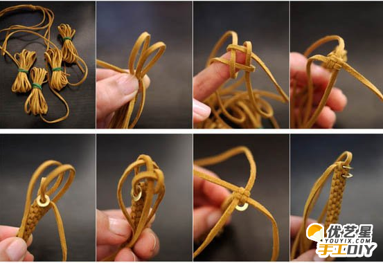 金属铜片时尚项链装饰品手工diy 项链首饰手工编织制作diy教程_www.youyix.com
