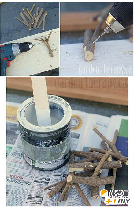 精美雅致的树枝挂钩 用树枝做创意挂钩手工制作diy教程图解_www.youyix.com