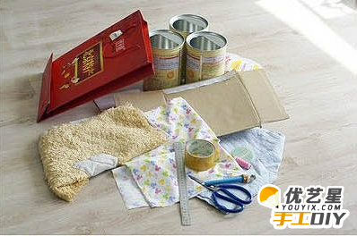 奶粉罐能做什么手工 旧奶粉铁罐改造成小坐凳子手工diy教程_www.youyix.com