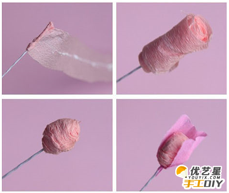超美的手工纸花diy 手工制作diy教程_www.youyix.com