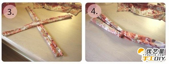 用废弃陈旧T恤手工制作的少女发箍  精美小清新发箍  手工制作时尚少女发箍教程图解 _www.youyix.com