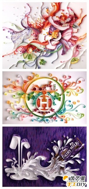 唯美精致的衍纸手工作品 教你领略不一样的风格 不一样的风情 精湛的衍纸技术 美爆了_www.youyix.com