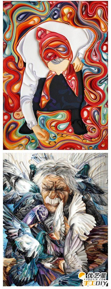 唯美精致的衍纸手工作品 教你领略不一样的风格 不一样的风情 精湛的衍纸技术 美爆了_www.youyix.com